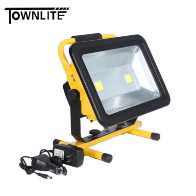 China Portable rechargeable led light 10w 20w 30w 50w 100w outdoor work IP65 led flood light YQFL-3004-R100 for sale