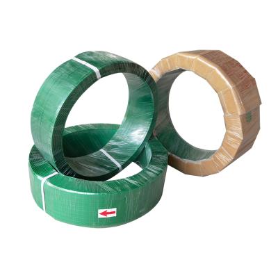 China Machine Packing Width 12Mm-20Mm High Tensile Plastic Green PET Strap PET Packing Belt for sale