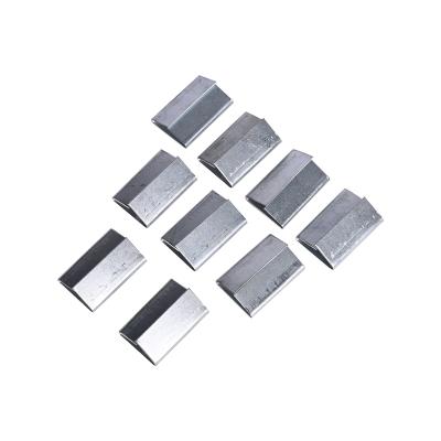 China Machine Wrapping Galvanized Iron 16Mm Metal Wrapping Steel Strapping Buckles 19MM for sale