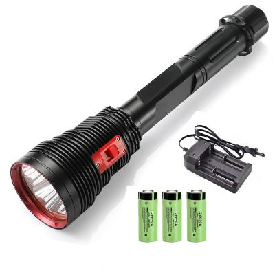 China Brightness Even Camping 15000LM 4 * Diving Flashlight Dive Light Waterproof Underwater Scuba Cold White Yellow Torch XHP70 for sale