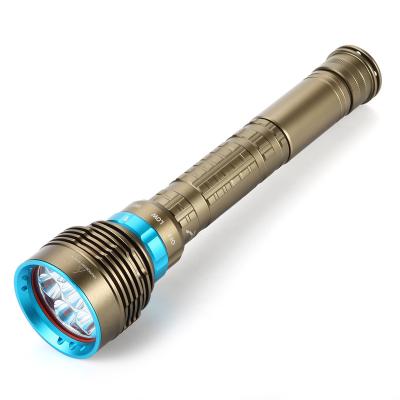 China Camping Favorable Price 7x XM-L L2 Diving Torch LED Underwater Rechargeable Flashlight for sale