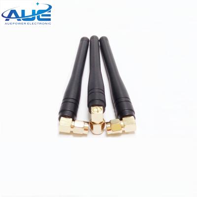 China 50mm Rubber Size Antenna WiFi Black White Rubber Antennas With SMA Male Connector 2400-2483MHz 2dbi sma antenna wifi for sale