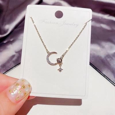 China 20102735 Hotsale design jewelry FASHIONABLE pendant star moon necklace 18k gold plated necklace for couples for sale