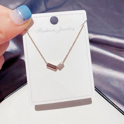 China FASHIONABLE fine zirconia necklace crystal link chain gold plated necklace jewelry for women 20091530 for sale