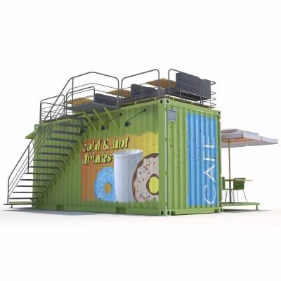 China Hot Sale Modern Modified Prefab Container Cafe Container Bar 20ft Container Restaurant for sale