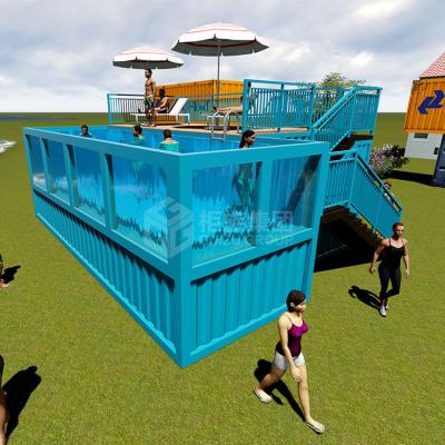 China Modern professional custom luxury modified shipping container swimming pool container swimming pool winter for sale