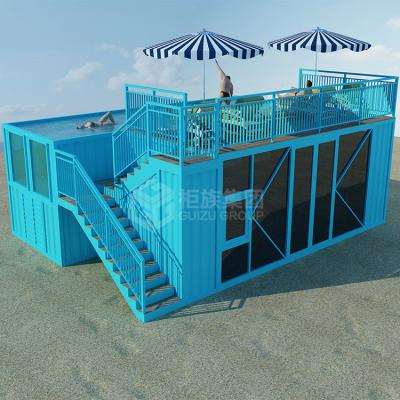 China Modern Container Pool Swimming Container Swimming Pool Steel Structure Outdoor Waterproof Container For Swimming for sale