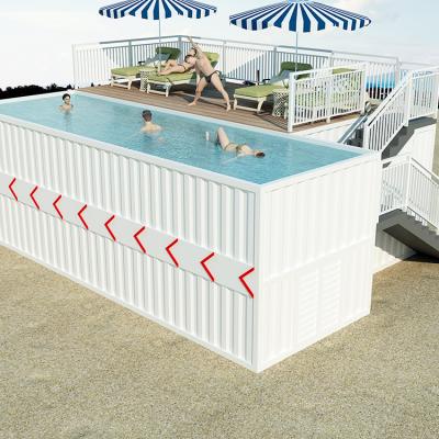 China 20ft 40ft Modern Custom Modified Shipping Container Swimming Pool Sea Container Swimming Pool For Sale for sale