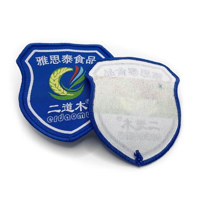 China Custom Patch Woven Patch Viable Low MOQ Wholesale Cheap Custom Sew On Arm Woven Patch For Apparel for sale