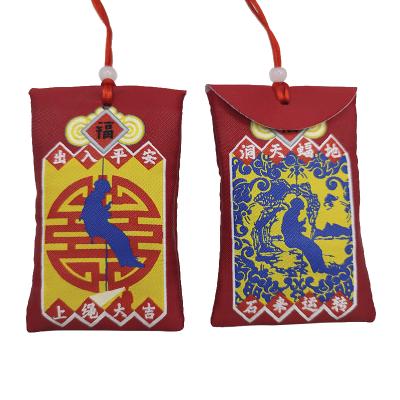 China Custom Handmade Woven New Year Bag Amulet Amulet Rescue Bag Viable Factory Label Charm Student Gift Wish Student Gift Wish Charm for sale