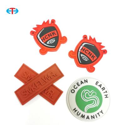 China Washable badge/label clothing PVC good quality silicone rubber garment labels garment\jeans\shoes\bags\customer size key labels for sale