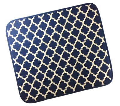 China Sustainable Printing Microfiber Plate Drying Mat for sale