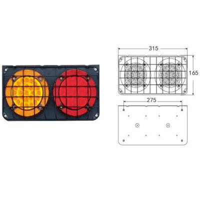 China LED combination tail lamp with iron net for trailer or truck DM-A-032A for sale