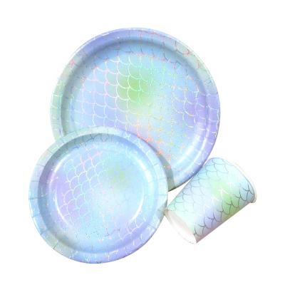 China Recyclable Paper Pulp Trays Aluminum Foil Holographic Silver Biodegradable Bamboo for Party Dish Dish All-Season for sale