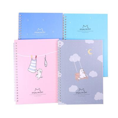 China Black Logo Cartoon Image Custom Hard Cover Eco-friendly Paper Cute Perfect Binding A5 Size Notebook for sale