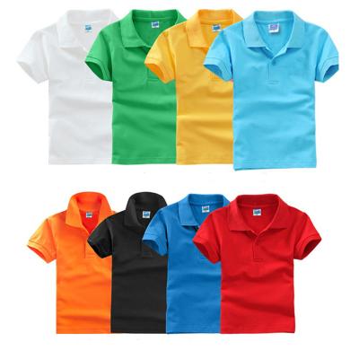 China Sustainable Cotton Made Kid Summer Polo Shirt Turndown Collar Customize Logo Shirt Print Embroidery For Kids for sale