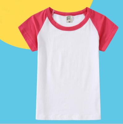 China Sustainable Kids Shirt Cotton Made Round Collar T-shirts Customize Logo Shirt Print Embroidery For Kids for sale