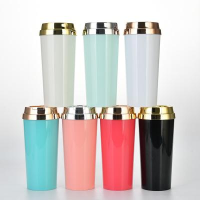 China 2022 New Style Solid Color 16oz Coffee Mug Business Eco-friendly Over-layer Insulated Water Mug for sale