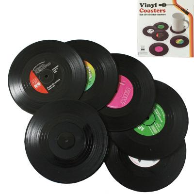 China Viable Wholesale Creative Vinyl Record Coaster Set for sale