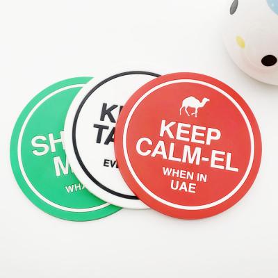 China Viable Promotional Custom PVC Soft Rubber Coaster Insulation Gift Non-Slip Coaster for sale