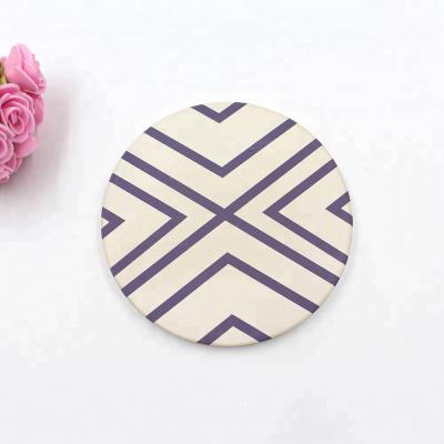 China Sustainable Promotional Absorbent Ceramic Coaster Insulation Pad Can Be Customized Coaster for sale