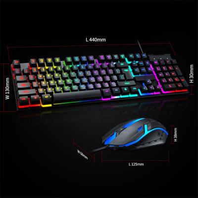 China Best Selling Waterproof 104 RGB LED Backlit Main PC Backlit Gaming Mouse Combo Cable Keyboard and Gaming Mouse Set for sale