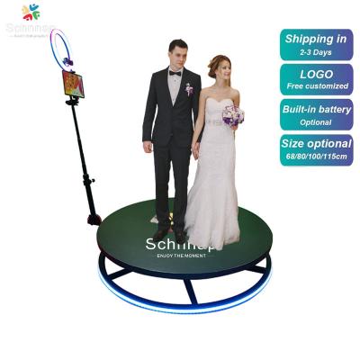 China HAPPY MACHINE PARTY Slow Rotating Rotating Camera Auto Video Booth 68/80/100/115cm 360 Photos 360 Degree Photo Booth Photo Booth for sale