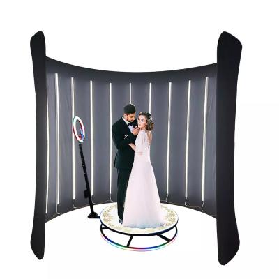 China Photo Booth Enclosure Backdrop Led Fabric Tension 360 Photo Booth Backdrops 8 Feet*8 Feet*5 Feet Door for sale