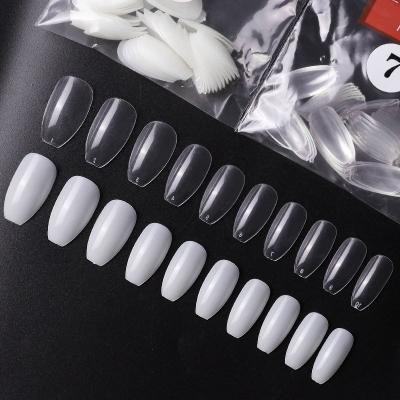 China False Nails 500pcs False Coffin Manicure Nail Art Tips Accessory Ballet Natural Transparent Tips Acrylic UV Gel Nail Polish Manicure for sale