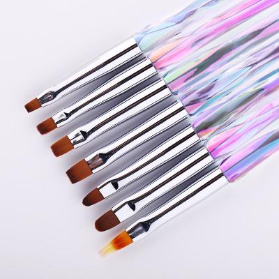 China UV Painted Tools Professional DIY Acrylic Nail Extension Brush Pen Gel Builder Carving Nails Art Pen Tool Acrylic Powder for sale