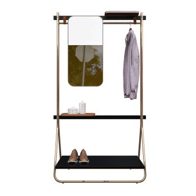 China Single Single Type Rod Hanging Drying Clothes Rail Vertical Floor to Ceiling Pole Clothing Store Rack European Clothes Drying for sale