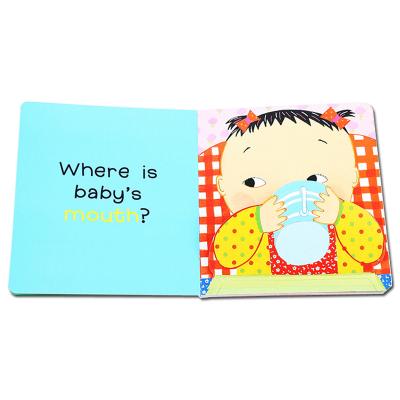 China paper & Automatic Playing Cardboard Color Picture Book Flap Kids Board Book Printing for sale