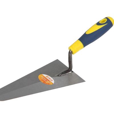 China Carbon steel trowel 50#carbon steel japanese trowel handle bricklayer wooden trowel for sale