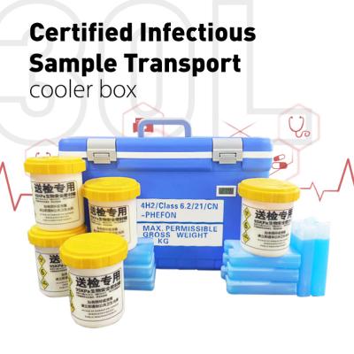 Cina Vaccine mediche UN2814 Scatola 30L Biosicurezza Scatola di trasporto Blu in vendita