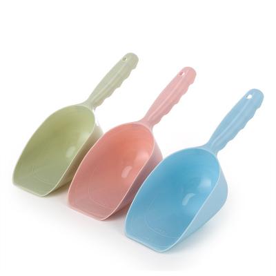 China Wholesale Custom Logo Viable Durable Macaron Color Plastic Cat Spoon Food Shovel Pet Dog Food Shovel for sale