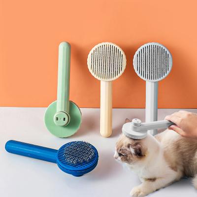 China Hot Selling Stocked Portable Pet Hair Grooming Fur Remover Stainless Steel Needle Comb Household Stainless Steel Needle Comb Pet Hair Remover Cleaning Comb for sale