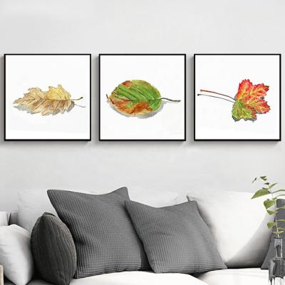 China 59x59cm Modern Leaf Wall Art Print Canvas Painting Decorative Living Room For Living Room for sale