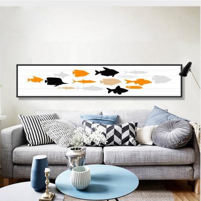 China Modern Cartoon Fishes Bedroom Canvas Painting Wall Art Home Canvas Painting for sale