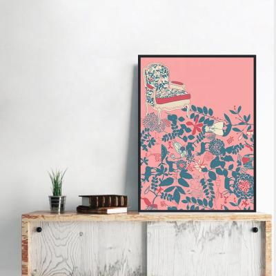 China Home Wall Art Canvas Painting Modern Canvas Print Flower Leaf Plant Decor For Living Room for sale