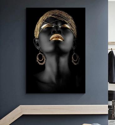 China Realistic Africa Nude Painting Home Deco Living Room Wall Galss Painting For Home Decor for sale