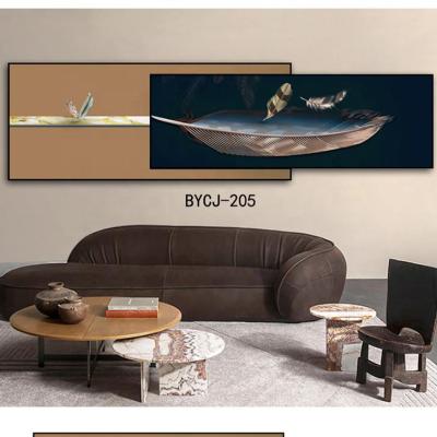 China New High Quality Classical/Postmodern Feather Special Patterns For Living Room Wall Art Painting OEM for sale