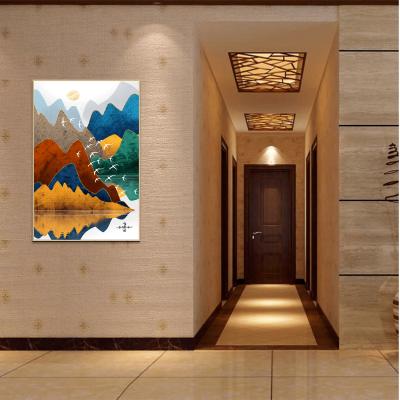 China Traditional Chinese Style Design Abstract Landscape Unique Wall Art Picture For Hallway for sale