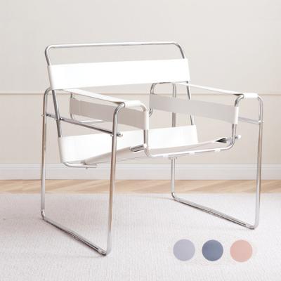 China Luxury Extended Armchair High Quality Fashionable Living Room Furniture Stainless Steel Metal Legs Choose Modern Accent Leather Chair for sale