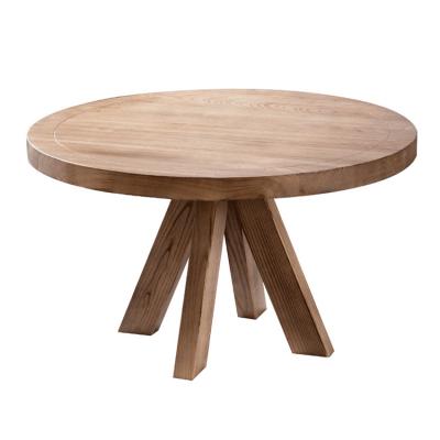 China Factory Price Extendable Modern Minimalist Designs Living Room Natural Real Walnut Solid Wood Side Table Round Wood Coffee Table for sale