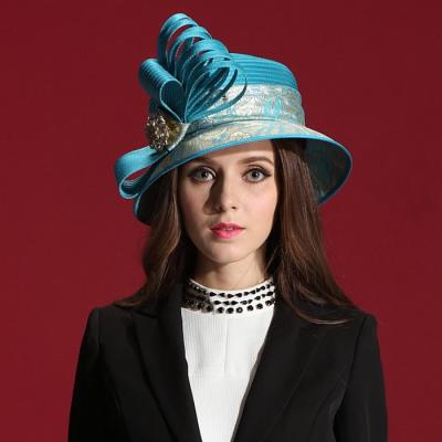 China Custom Unique Design Fashion Church Hats For Lady In Party 57CM for sale