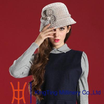 China Outdoor Fshionable Velvet Womens church hats for Autumn / Spring for sale