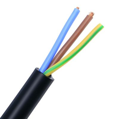 China 300/500v koper dubbel geïsoleerde strenge geleider PVC 3kern 4mm RVV elektrische flexibele kabel Te koop