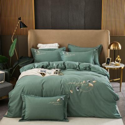 China New Style Nondisposable 100% Cotton With Peach Finish Bedding Sets With Soft Comfortable Embroidery In Stock Wholesale for sale