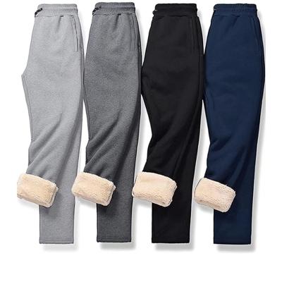 China High Quality QUICK DRY Sherpa Fashion Winter Fleece Striped Pants Men Winter Comfortable Sports Tracksuit for sale