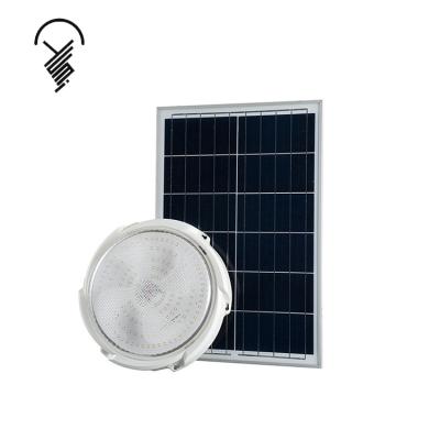 China Hot Sale Modern Led Ceiling Light Solar Power Round Shape Indoor Solar Ceiling Light for sale